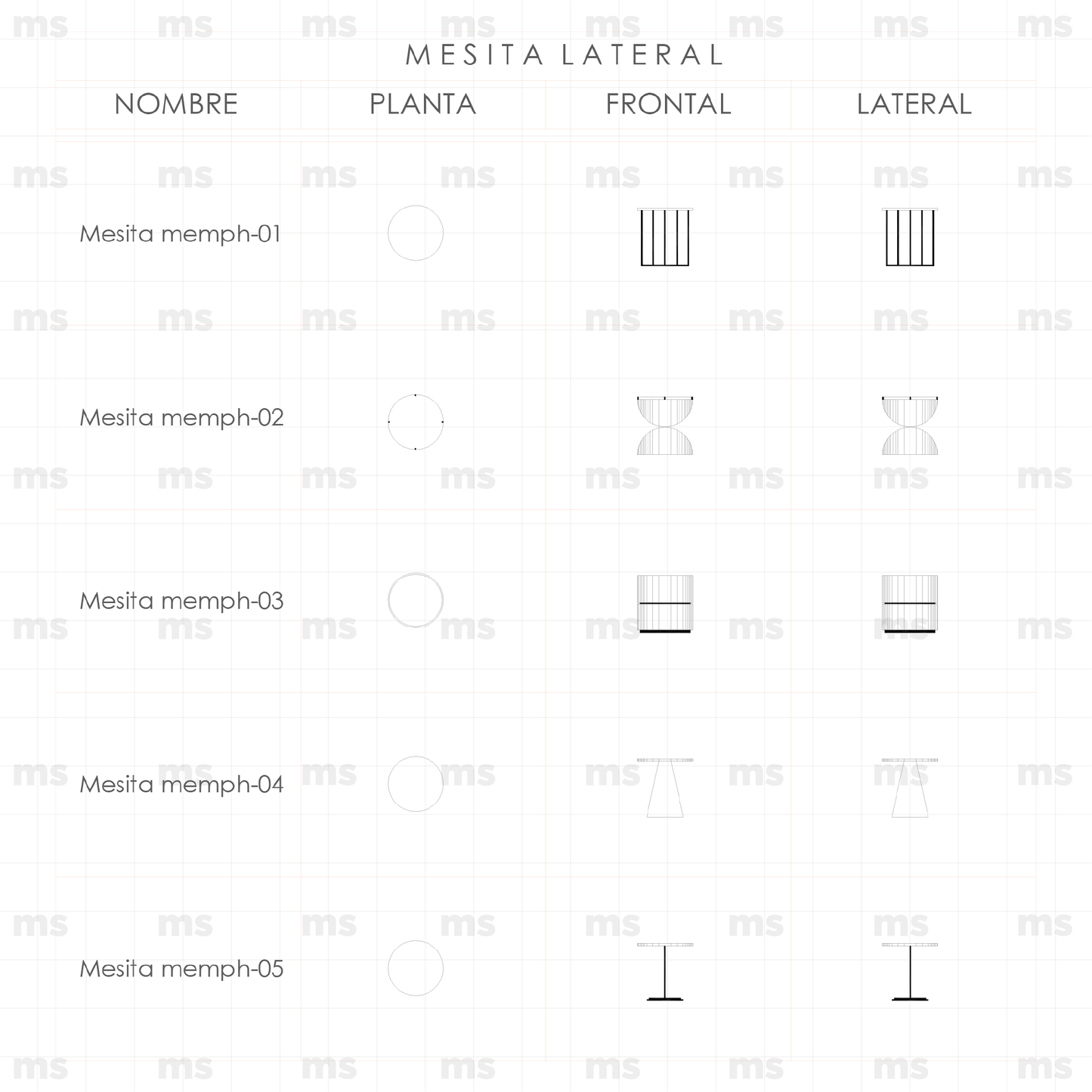 Mobiliario Estilo Memphis