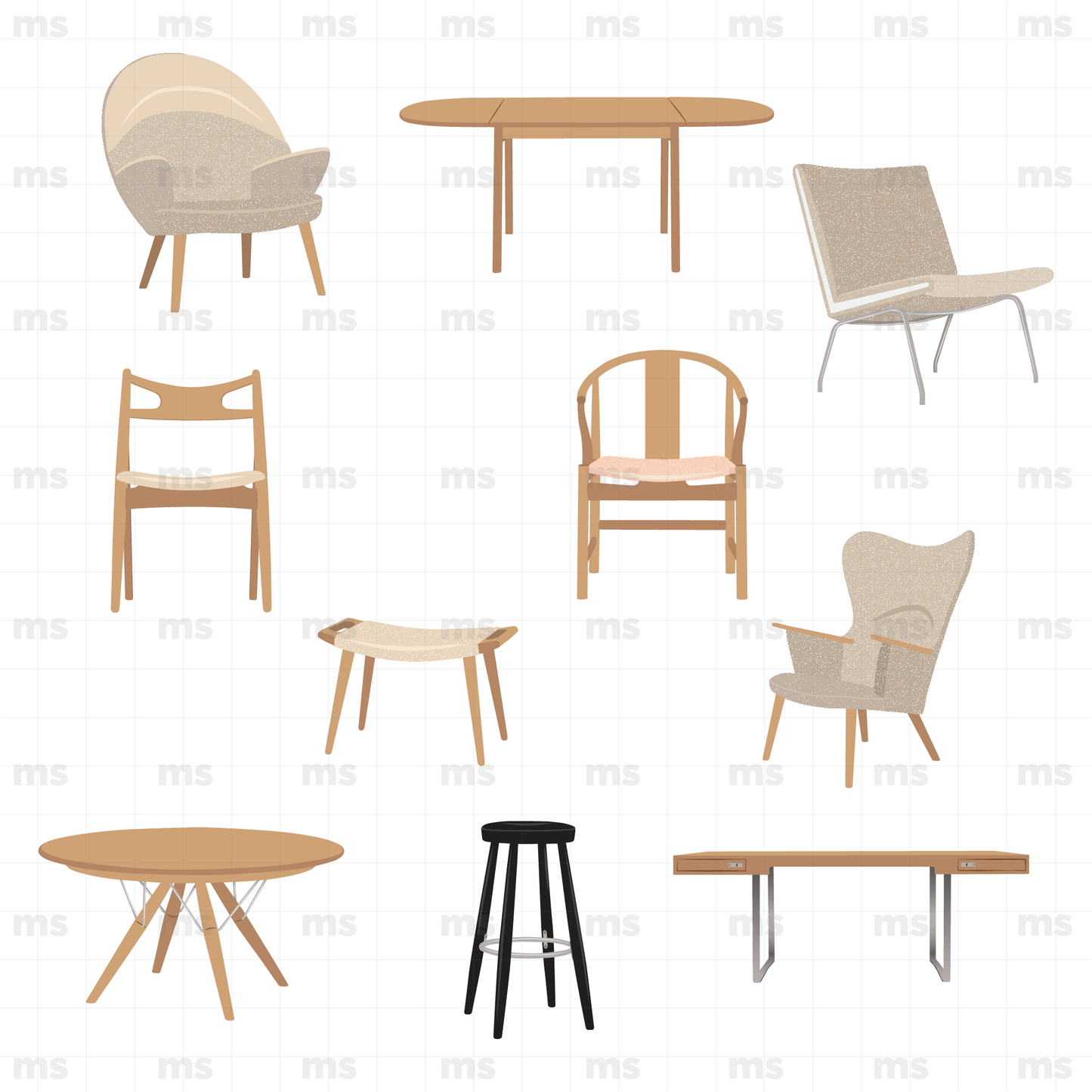 Mobiliario Hans Wegner